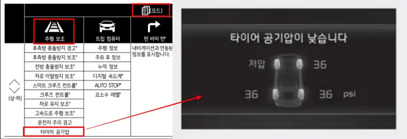 타이어-공기압-체크-화면