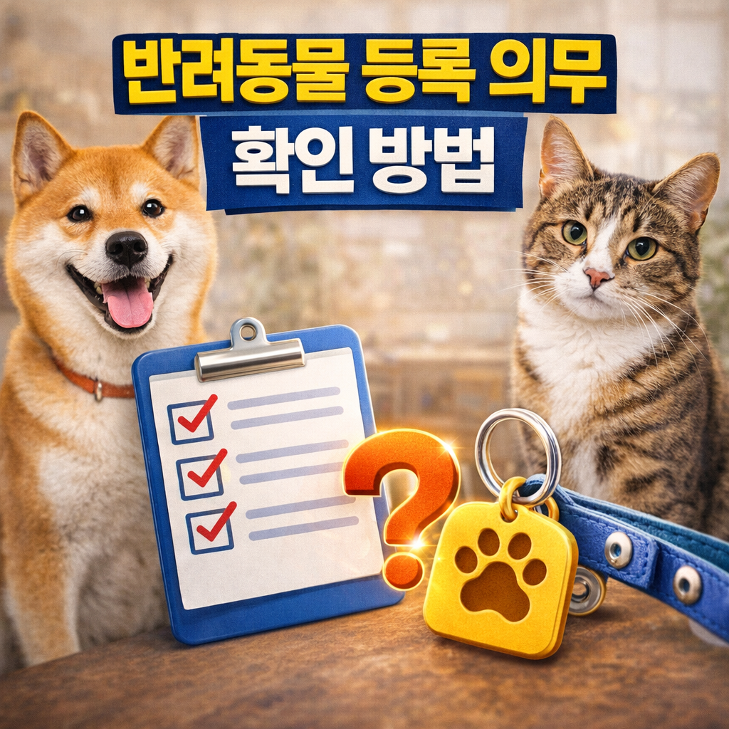 반려동물 등록 의무 확인 방법｜처음 등록 전 꼭 알아둘 것