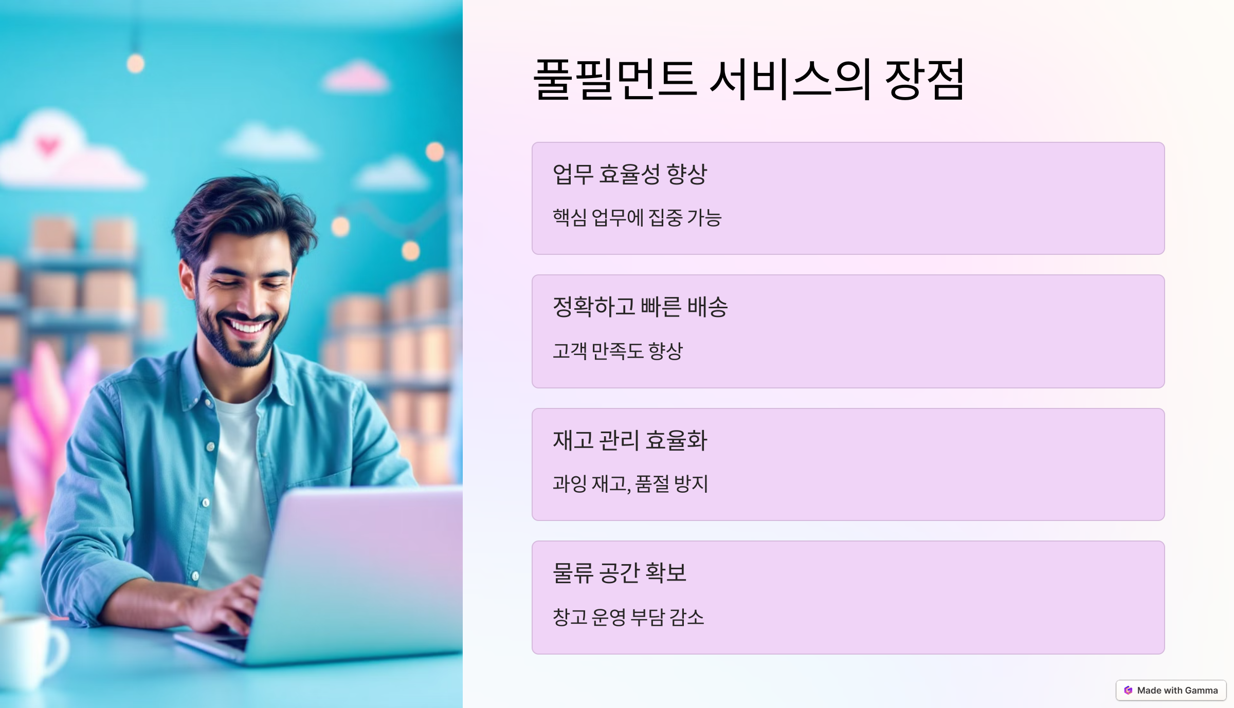 풀필먼트 서비스 뜻 장단점