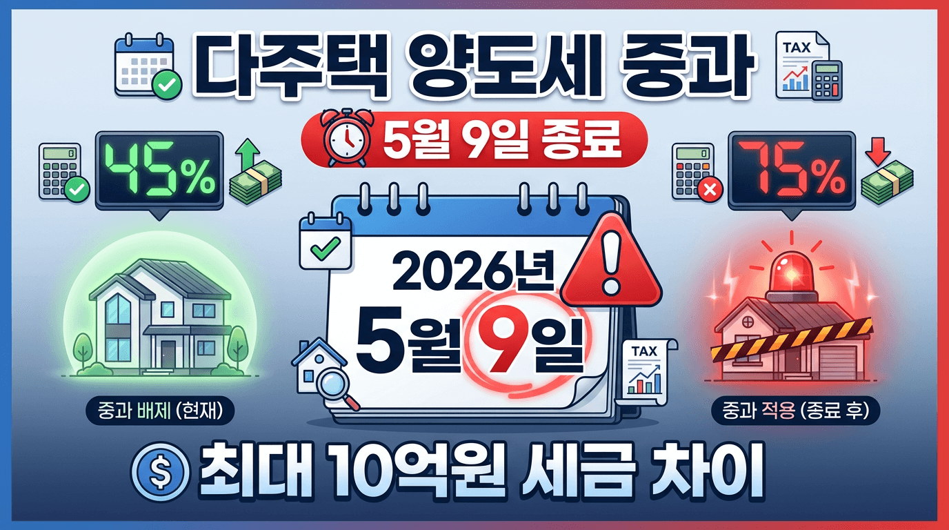 2026 다주택자 매도 시점ㅣ중과 유예 종료 전 필승 전략