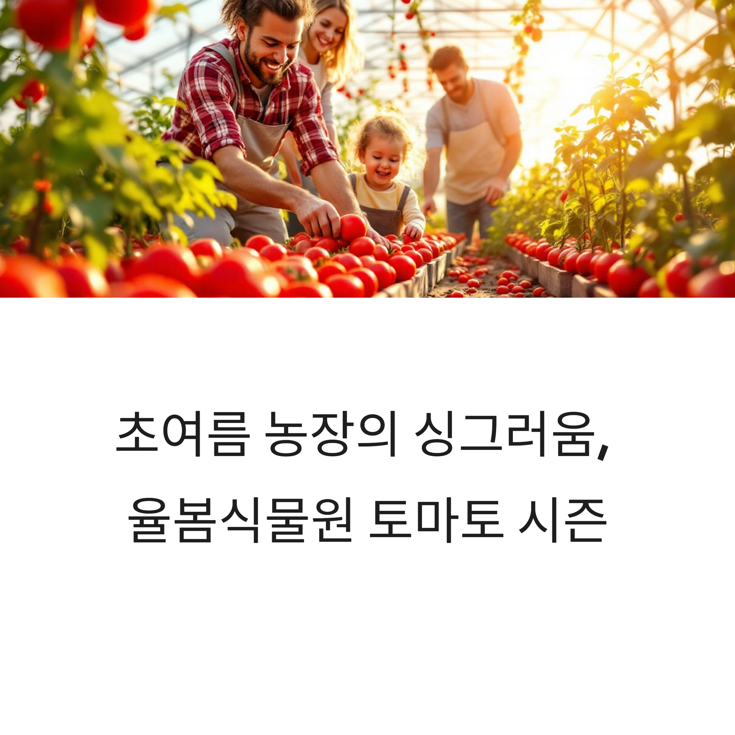 초여름 농장의 싱그러움, 율봄식물원 토마토 시즌 체험 가이드