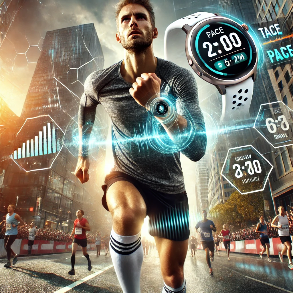 페이스 조절을 하며 마라톤 하는 모습