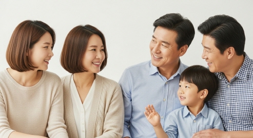 건강을 기원하는 가족