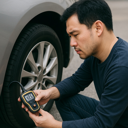 타이어 공기압 측정