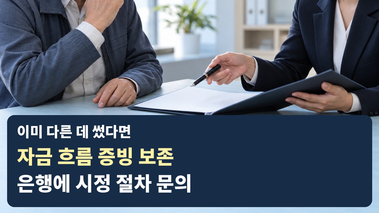 대출 약정과 자금 사용 증빙을 갖고 은행에 시정 절차 문의