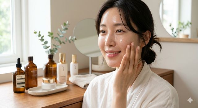 건성 피부 스킨케어 루틴 순서와 보습 관리 방법을 설명하는 이미지
