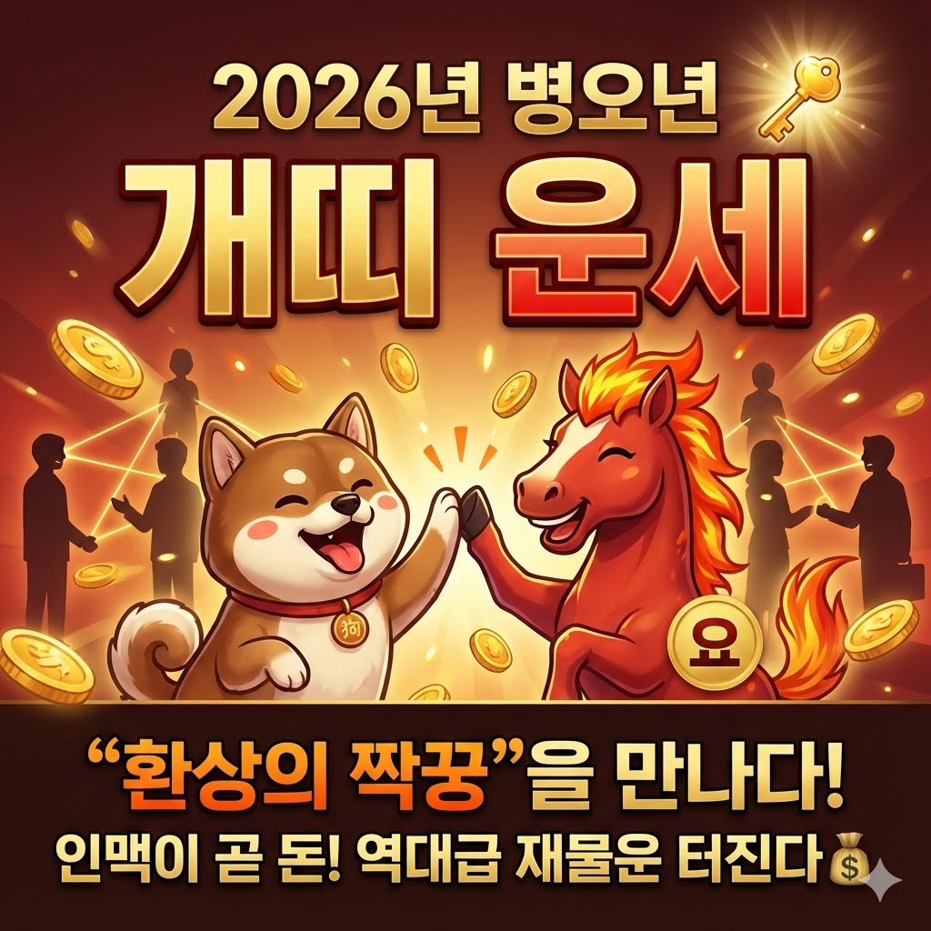 2026년 개띠, 절대 혼자 일하지 마라! 귀인이 제 발로 찾아와 돈방석 앉히는 '합(合)'의 운세"옵션 2 (투자/성공 타겟)