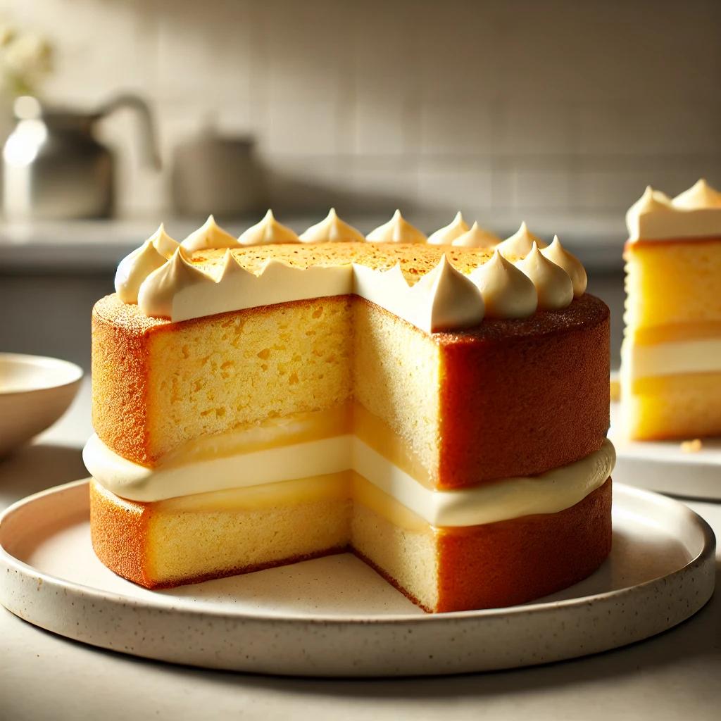 김풍 갸루상 케이크 전자레인지 3분 커스터드 크림