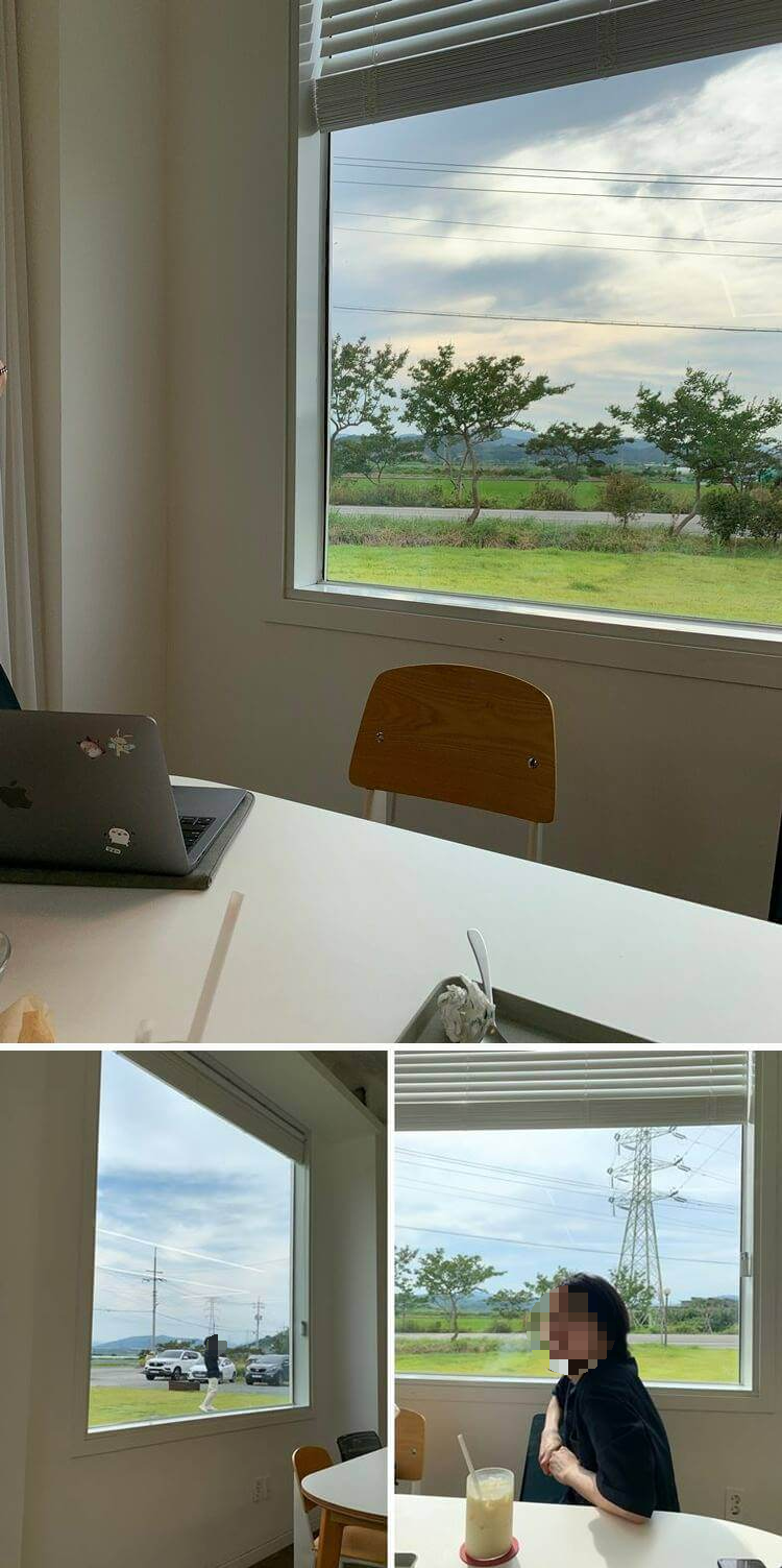 파란 하늘, 구름과 산이 어울려 멋진 뷰