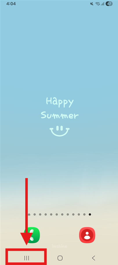 방법 1: 홈 화면에서 최근 앱 목록 열기