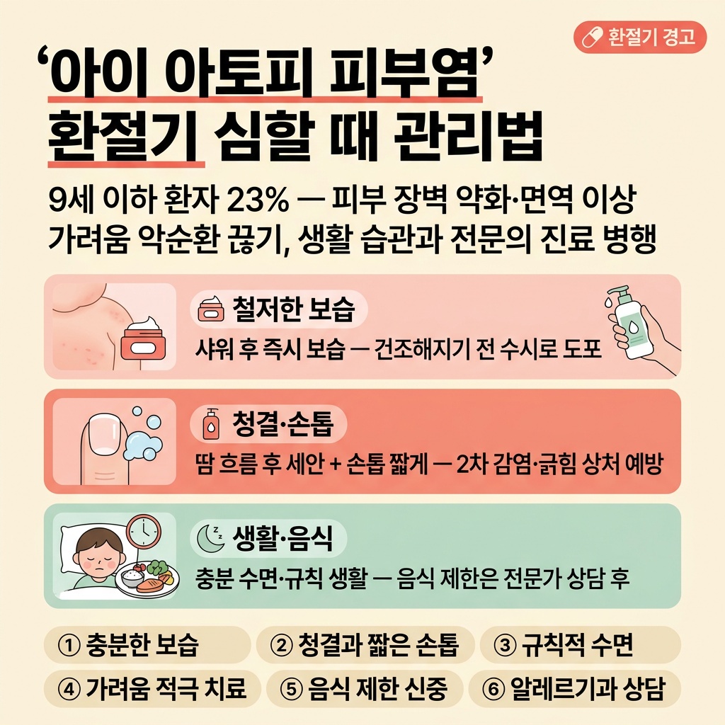 아이 아토피 피부염, 환절기 심할 때 관리법