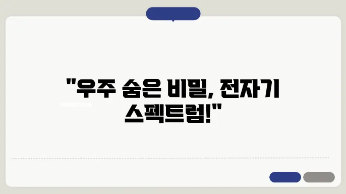 우주의 전자기 슠사료