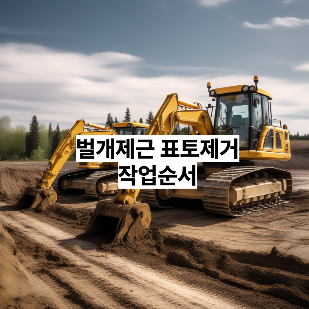 벌개제근 표토제거 작업순서