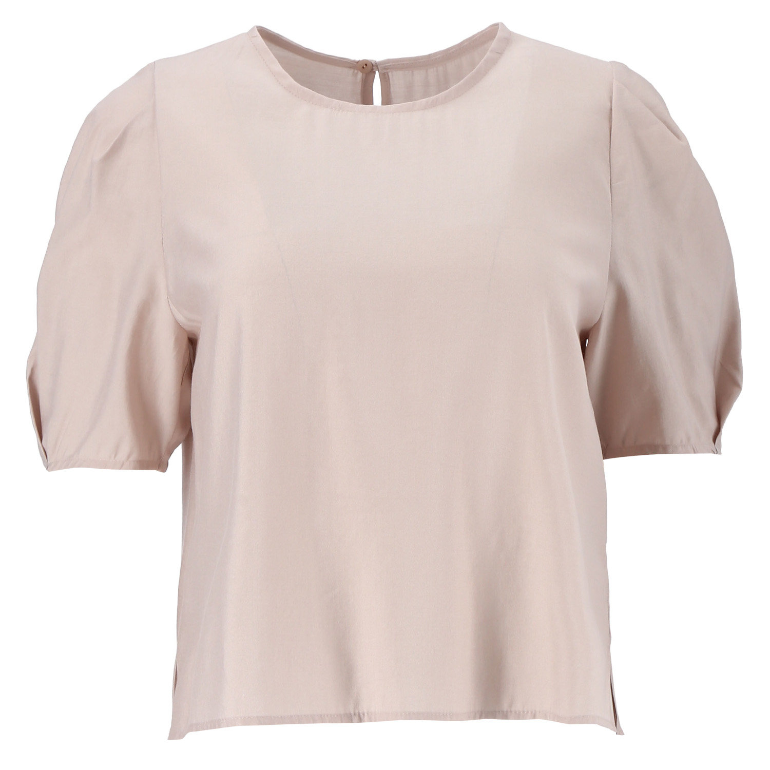 쉬즈미스 솔리드 라운드 셔링 블라우스 SWWBLM22090