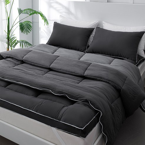 소하임 차렵이불 + 솜베개 + 사계절 토퍼 세트 여름 시원하게 보내기