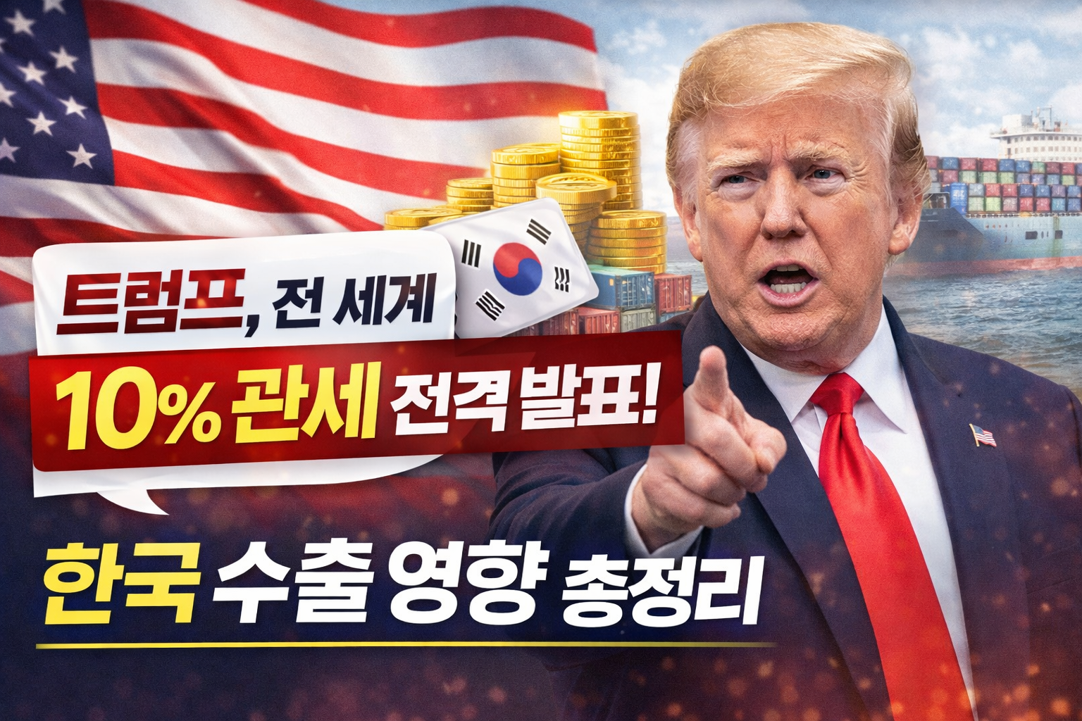 트럼프 전 세계 10% 관세 부과 발표