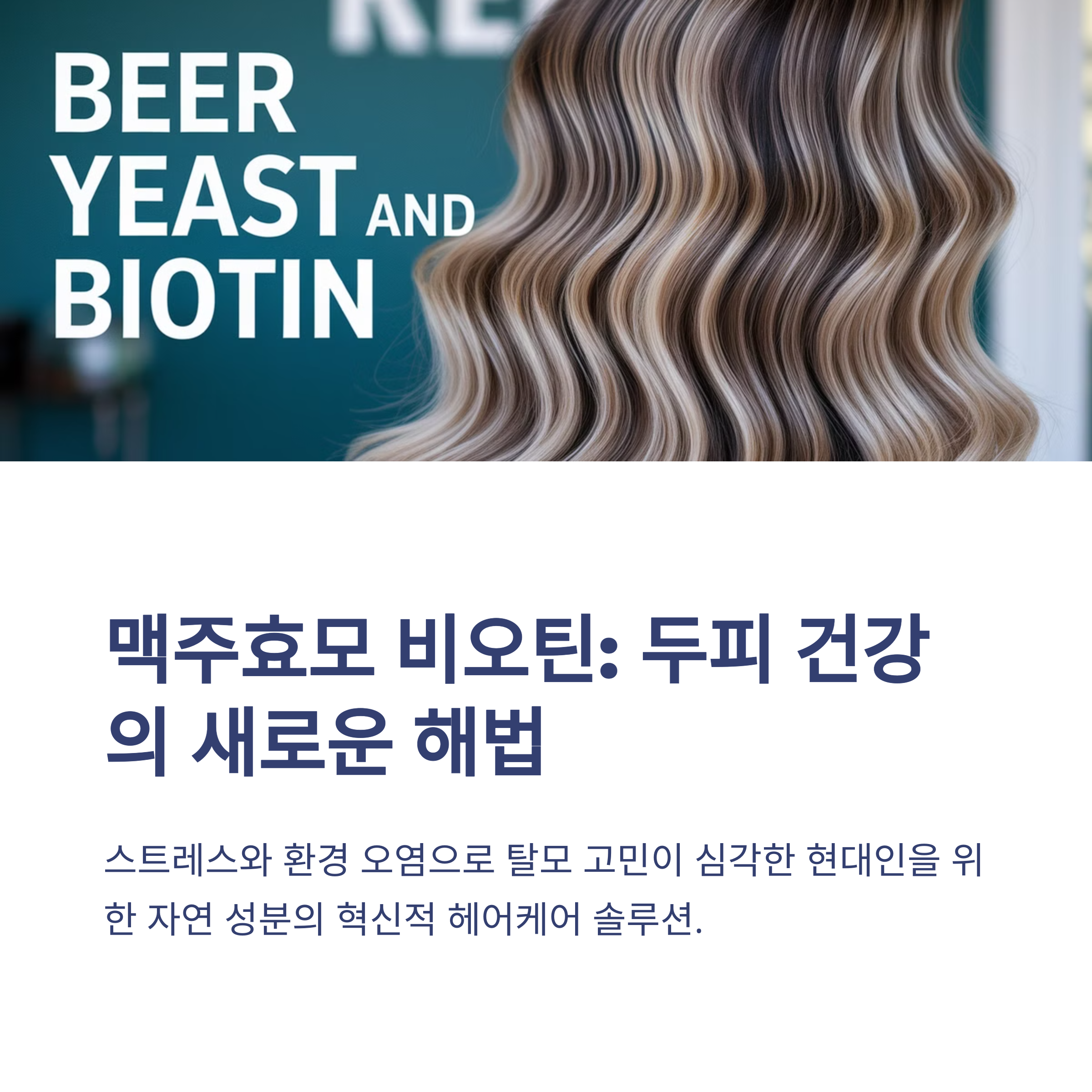 맥주효모 비오틴 탈모 샴푸 트리트먼트로 두피관리