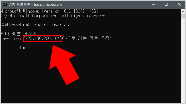 네이버 아이피 주소