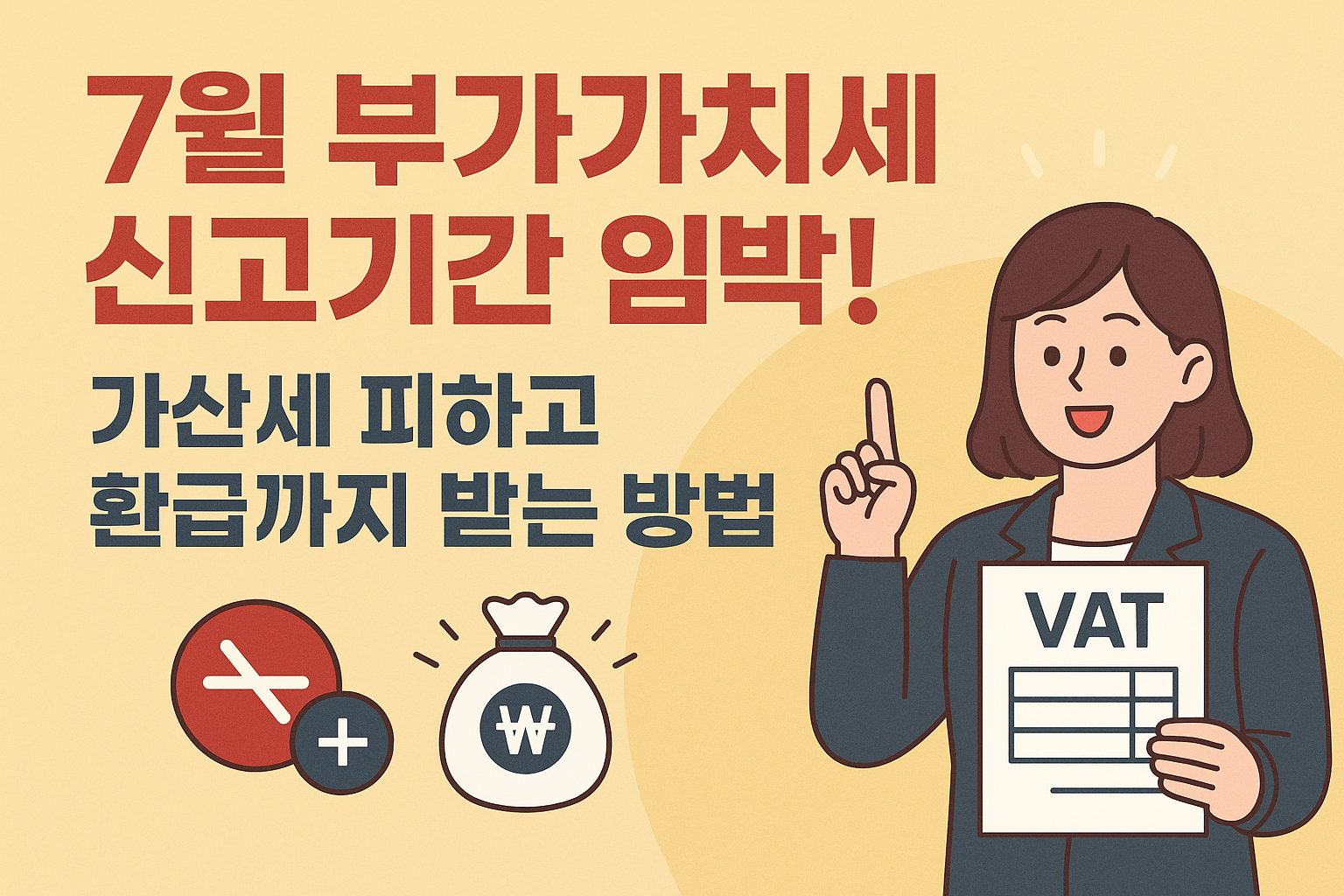 7월 부가가치세 신고기간 임박! 가산세 피하고 환급까지 받는 방법