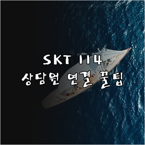 SKT 상담원 연결 팁 114 보이는..