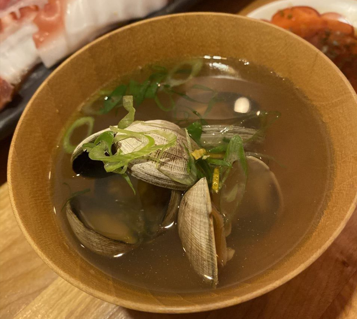 조개 된장국 clam soup