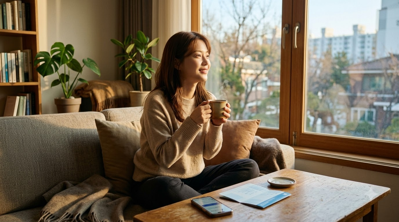 근로장려금을 받고 행복해 함