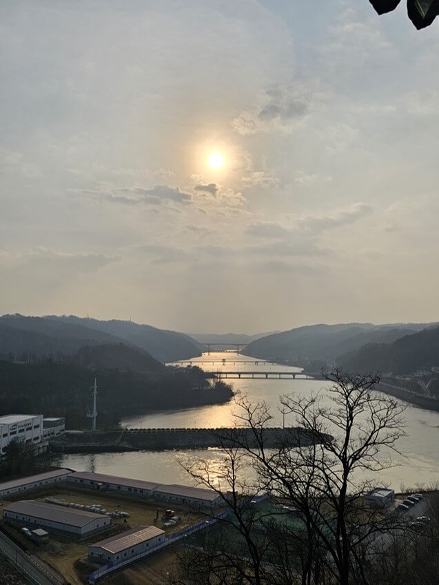 안동댐 일몰 정자