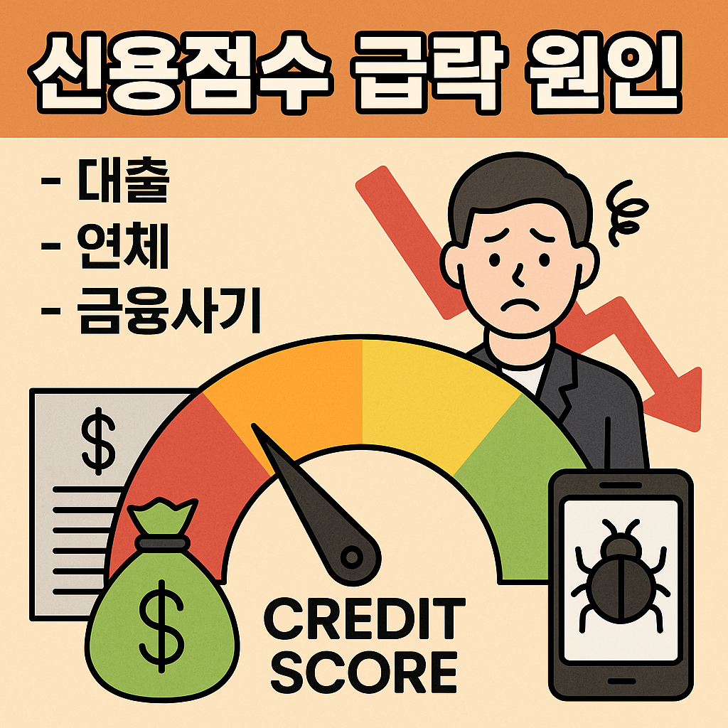 신용점수 급락 원인 이미지