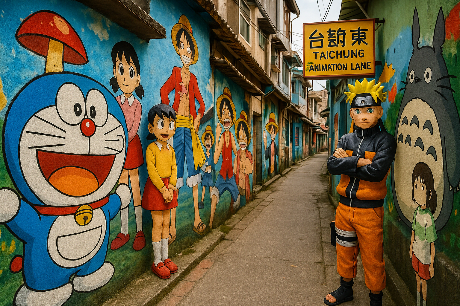 타이중의 애니메이션 골목