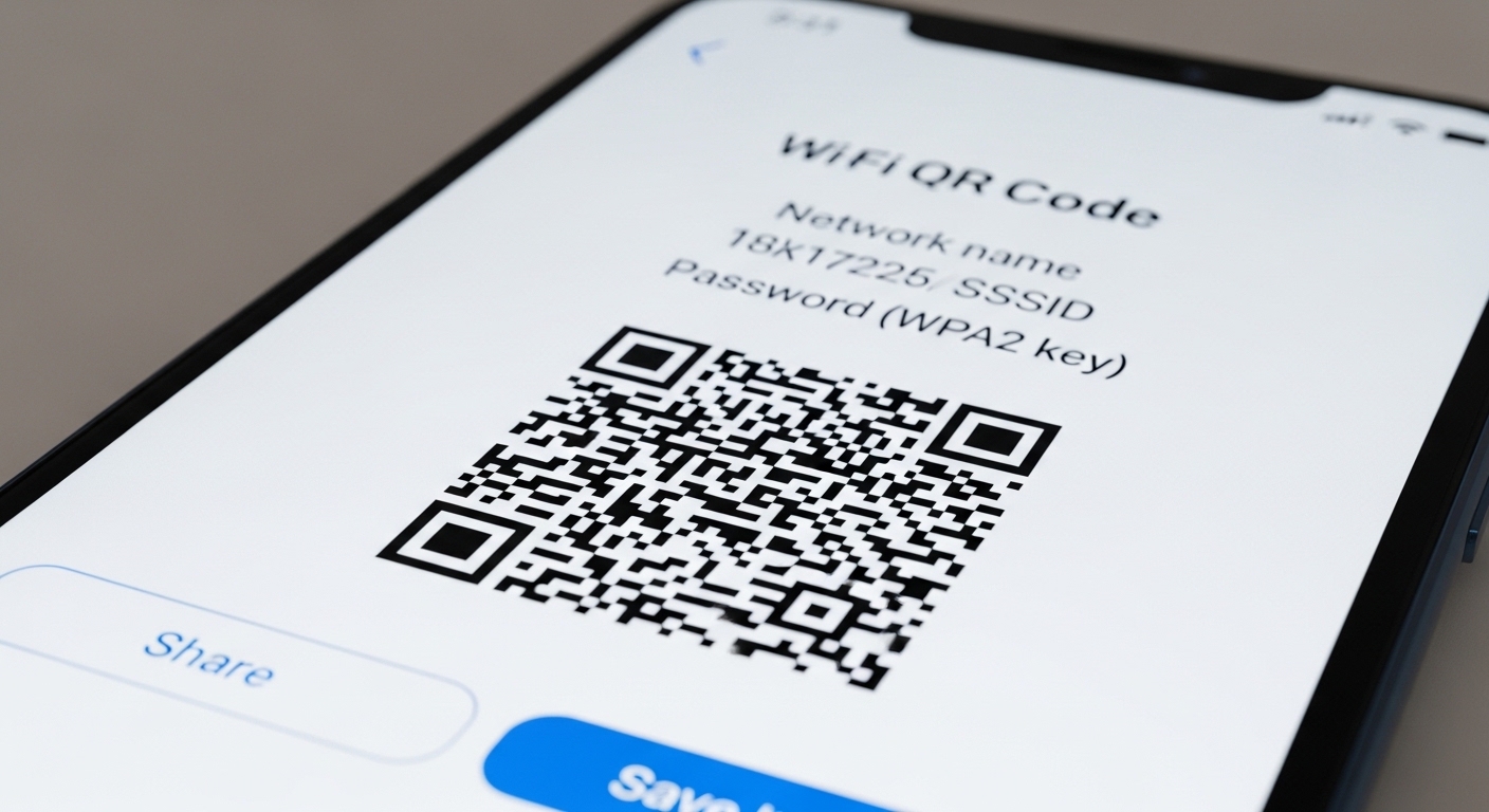 스마트폰에서 와이파이 QR코드를 생성하여 비밀번호 없이 공유하는 방법