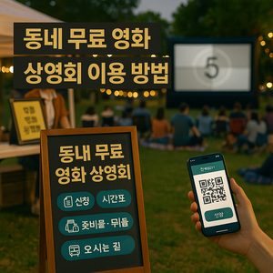 동네 무료 영화 상영회 이용 꿀팁 가이드