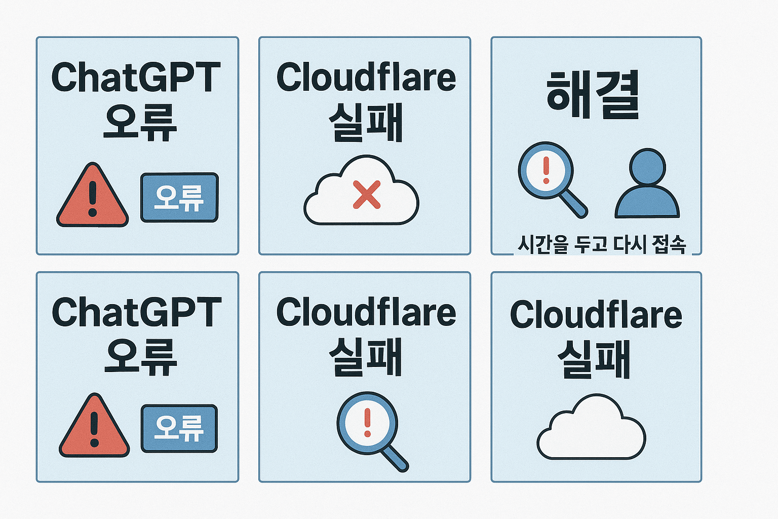 쳇GPT 오류, 클라우드플레어 장애 원인과 해결 방법