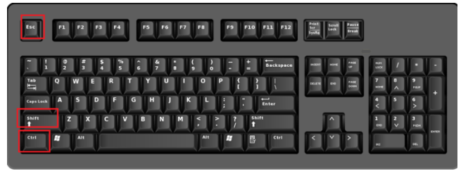 Ctrl + Shift + ESC : 작업 관리자 열기