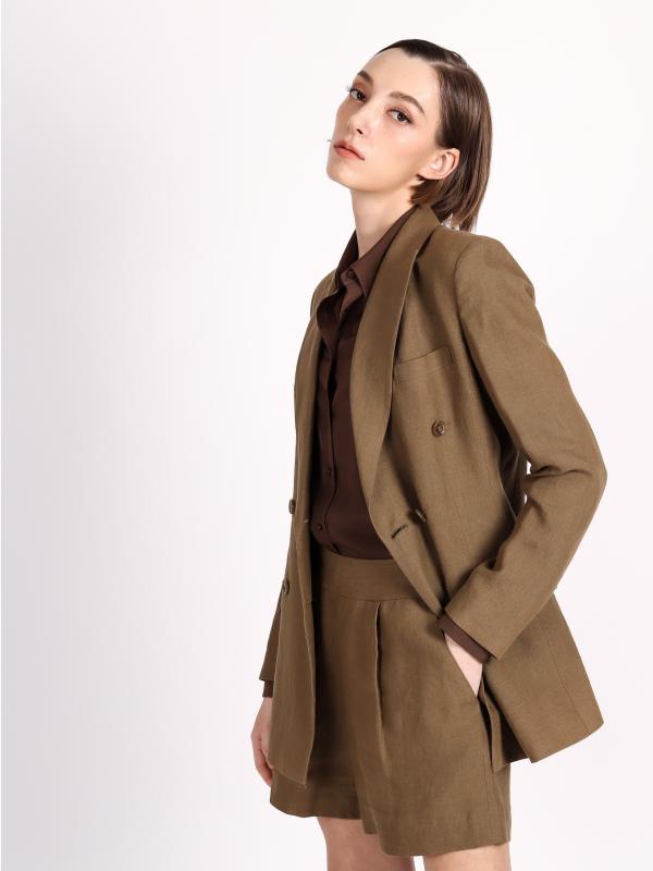 수트힐 여성 린넨 여름정장 - 올리브 그린