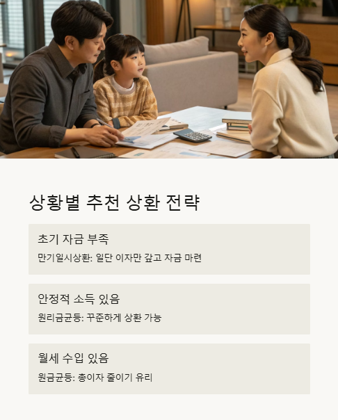 상황별 추천 상환 전략