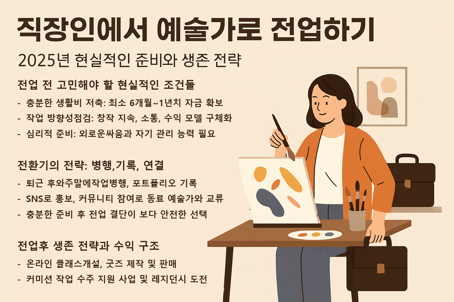 직장인에서 예술가로 전업하기