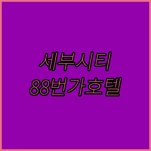 세부 시티 호텔 추천 88번가 애비뉴..