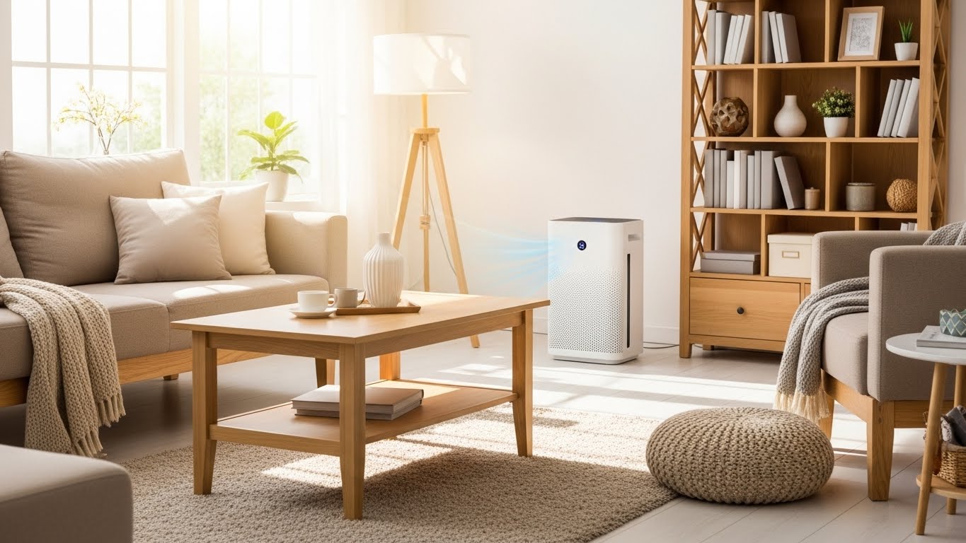 거실 및 바닥: 떠다니는 미세먼지 잡기