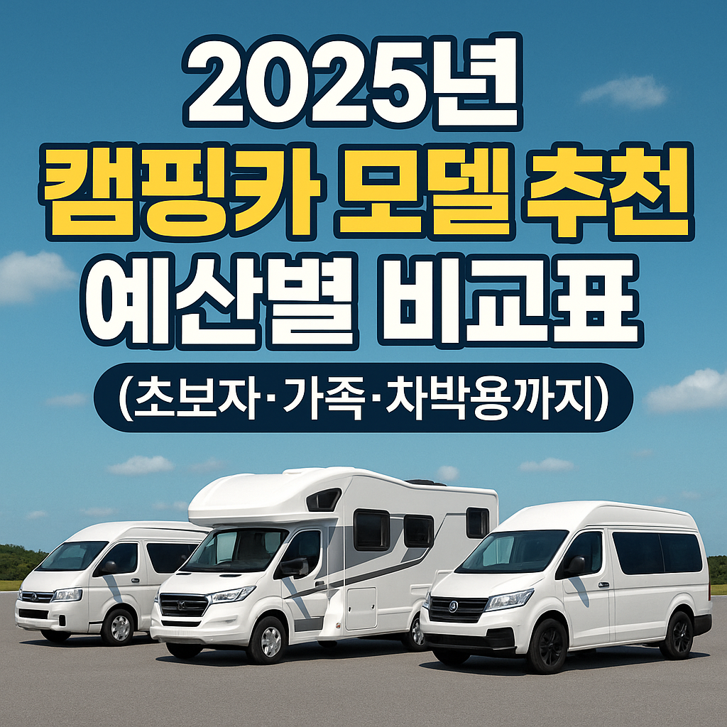 2025년 캠핑카 모델 추천과 예산별 비교표 (초보자·가족·차박용까지) 관련 사진