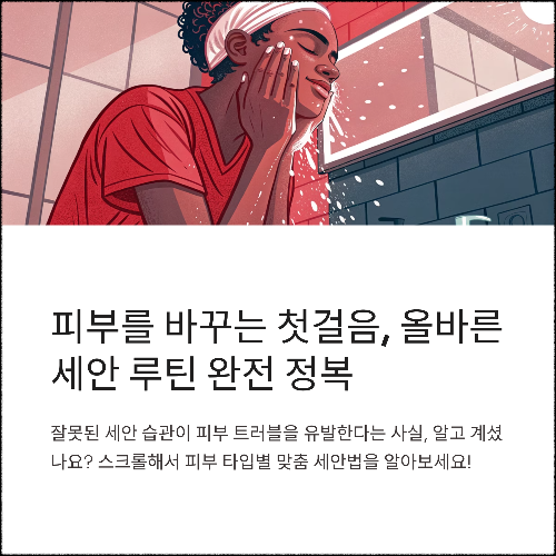 피부를 바꾸는 첫걸음, 올바른 세안 루틴 완전 정복