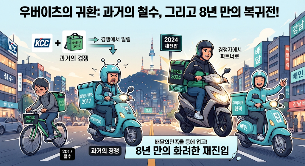 우버이츠의 귀환: 과거의 철수, 그리고 8년 만의 복귀전