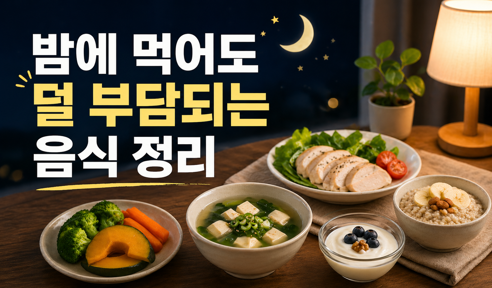 야식 먹을 때 덜 부담되는 조합