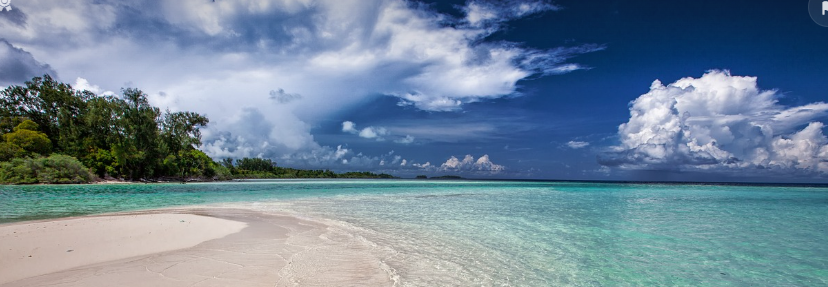 하얀 모래 해변 사진
