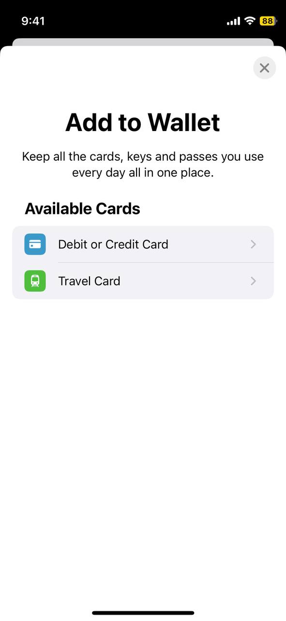 애플페이 카드 추가