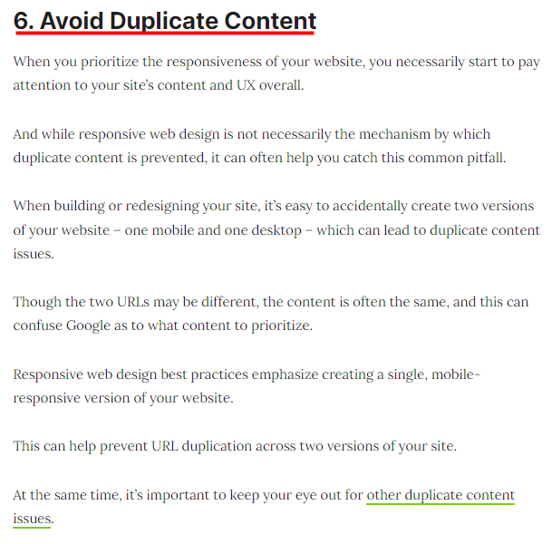 6. 중복 콘텐츠 피하기 이미지