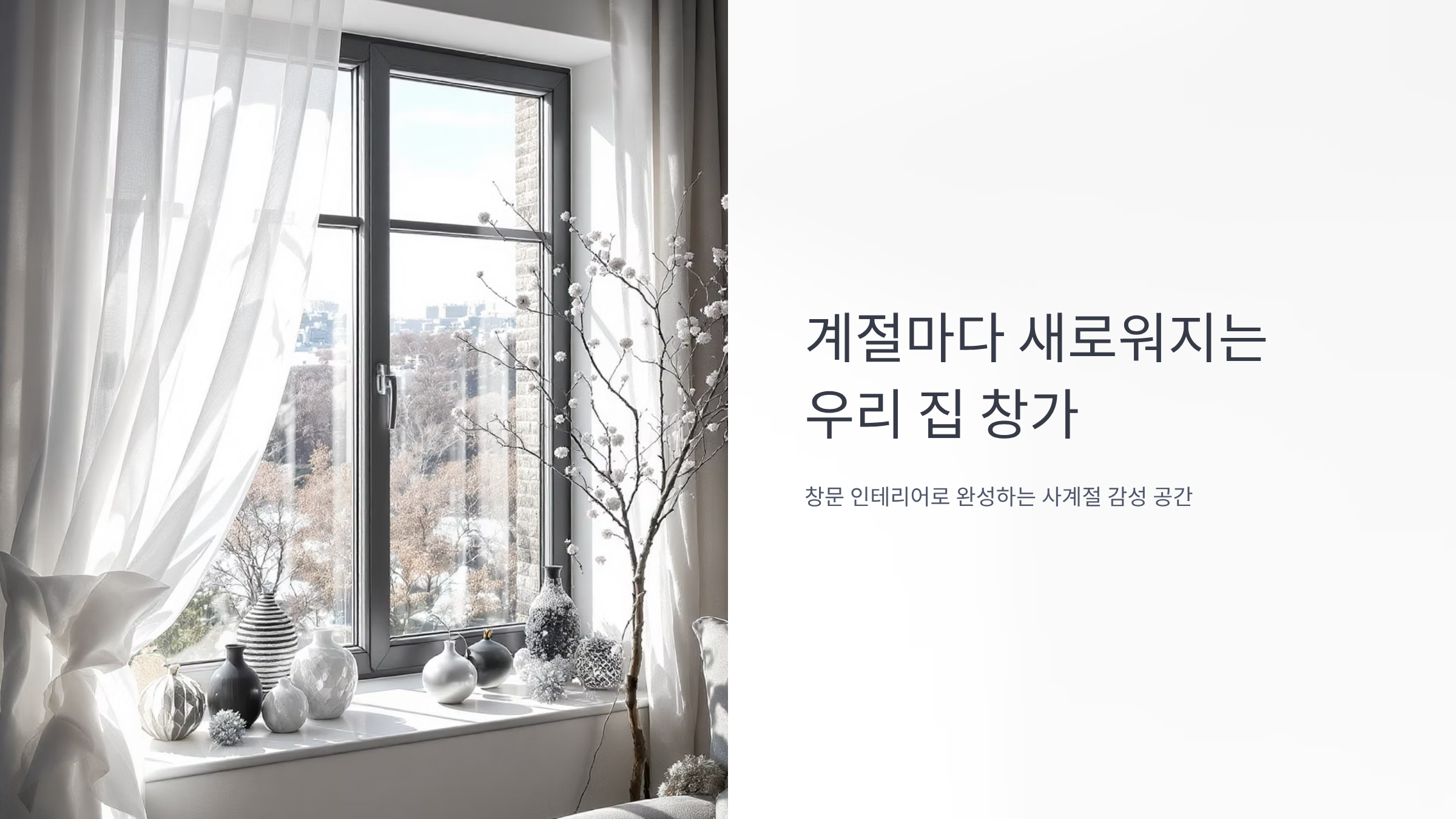창문 하나로 사계절 분위기 바꾸는 인테리어 비법은?