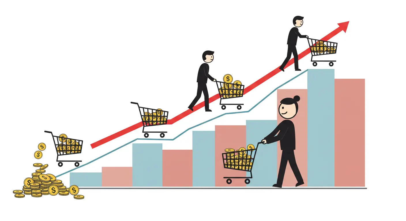 주가가 쌀 때 많이 사고 비쌀 때 적게 사서 평균 매입 단가를 낮추는 DCA의 효과