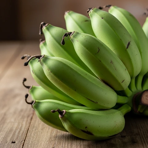 덜 익은 바나나는 식이섬유가 풍부해 장내 유익균 증식에 도움을 줍니다