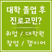 졸업 후 진로 선택