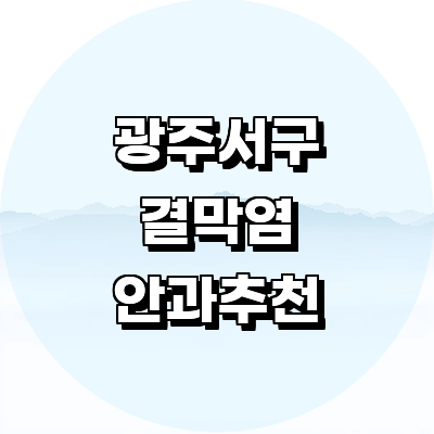 광주 서구 안과